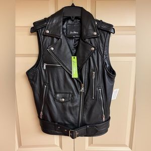 New with tags! - Sam Edelman Lamb Skin Leather Vest. Ladies Size L